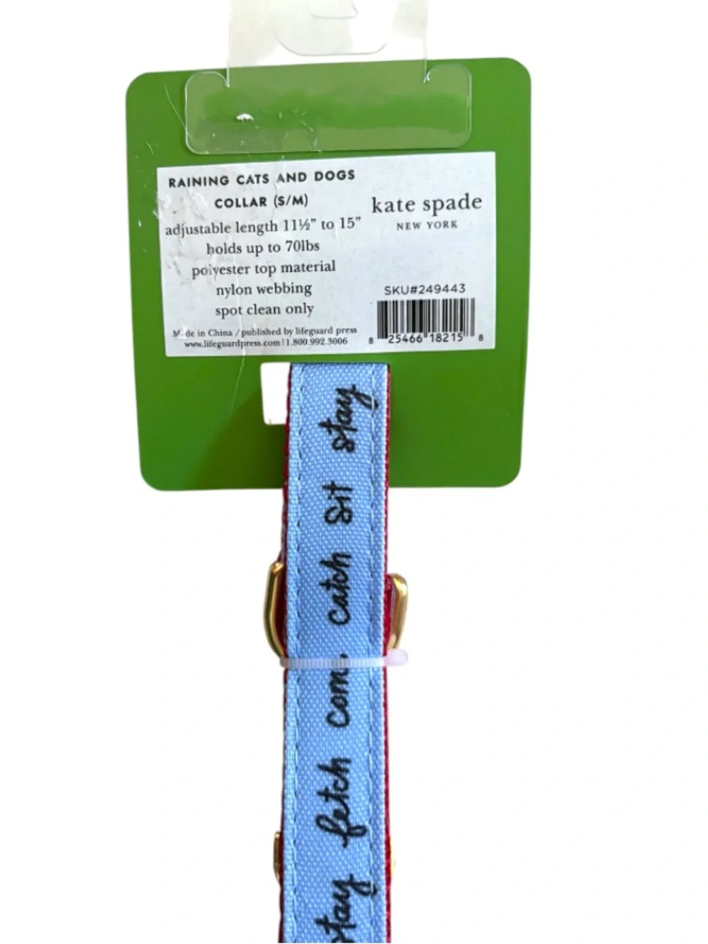 KATE SPADE➕NWT Raining Cats And Dogs Collar